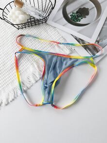DrisQ DrisQ Men's Colorblock Sexy Daily Thong Underwear - Blue - View 2