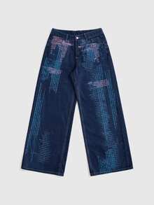 Sweetness Women's Autumn/Winter Y2K Loose Straight Leg Jeans - Multicolor - View 1