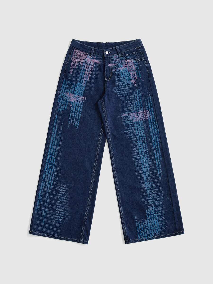 Sweetness Women's Autumn/Winter Y2K Loose Straight Leg Jeans - Multicolor - View 1
