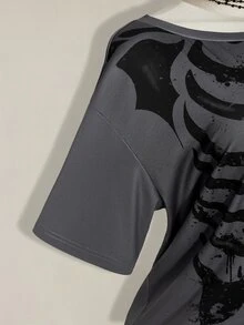 SHEIN ICON 大碼T恤 - 灰色 - 查看 8