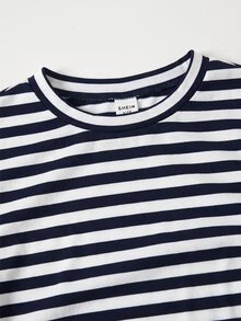 SHEIN 女童休閒舒適修身長袖T恤與舒適鬆緊腰寬腿寬鬆長褲2件套 - 彩色 - 查看 6