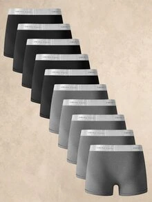 EverLounge 10件組男士純色字母腰帶三角內褲，柔軟舒適，適合居家穿著 - 彩色 - 查看 2