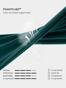 GLOWMODE 26吋 Powersculpt™ 吸濕排汗快乾隱形提臀側口袋壓力緊身褲 高強度訓練健身房跑步運動服 - Fresh Green - 查看 6