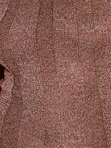 MUSERA High Neck Metallic Ribbed Knitted Short Sleeve Maxi Dress Sexy Evening Night Going Out Fall Winter Autumn Solitude - Brown - View 6