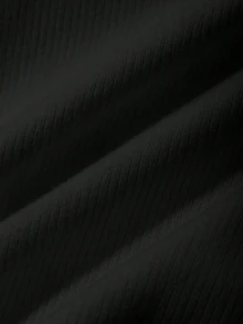 DAZY 女款純色修身休閒度假夏季背心 - 黑色 - 查看 9