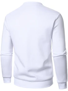 Manfinity Homme 男士標準版型街頭風休閒時尚套頭運動衫，適合日常穿著 - 彩色 - 查看 2