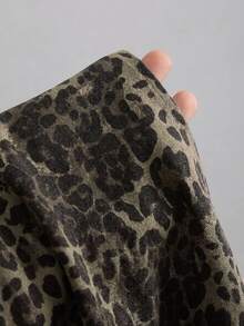 Sweetra Women's Denim Animal Print Bandeau Top - Multicolor - View 4