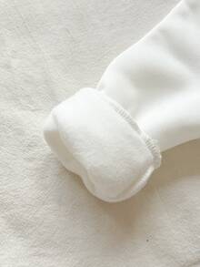 SHEIN Vintaside Kids 3件組幼女背心T恤喇叭褲套裝，可愛甜美粉色白色貓咪圖案，絎縫拉鍊羅紋長袖，生日派對冬季秋季假期穿搭 - 淺粉色 - 查看 8