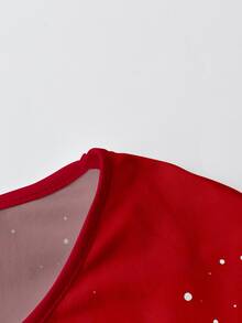 EMERY ROSE Plus Size Women's Christmas Snowman Candy Print Twop Piece Sets,Festive Winter Design,Stylish Unique Look,Perfect For Holiday Season Party & Daily - Multicolor - View 3
