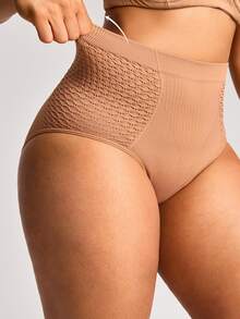 Barelissa High-Waisted Panties Featuring Full-Coverage Design, Soft And Breathable Comfort, And An Elastic Waistband1pcs - Mocha Brown - View 6