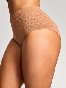 Barelissa High-Waisted Panties Featuring Full-Coverage Design, Soft And Breathable Comfort, And An Elastic Waistband1pcs - Mocha Brown - View 5