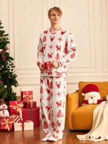 Notgurli Halloween Print Fun Men's Loungewear Set - Multicolor - View 2
