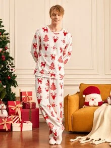 Notgurli Halloween Print Fun Men's Loungewear Set - Multicolor - View 4