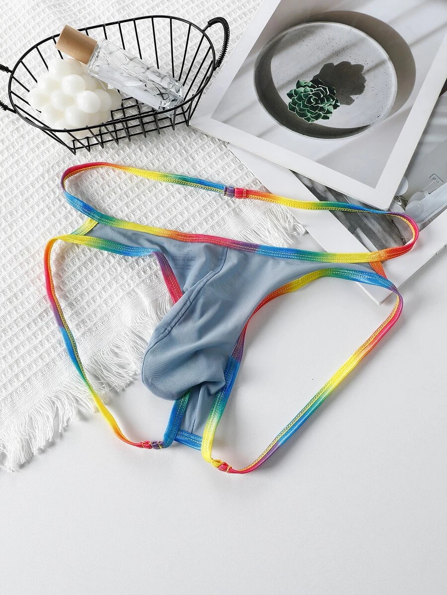 DrisQ DrisQ Men's Colorblock Sexy Daily Thong Underwear - Blue - View 1