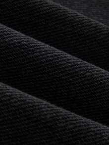 SHEIN MOD 女款時尚刺繡鈕扣寬鬆牛仔褲 - 黑色 - 查看 6
