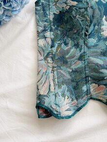 Soleia Women's Plus Size Vintage Jacquard Fitted Camisole - Multicolor - View 6