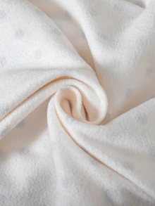 SHEIN 2件組女童幼兒簡約可愛波點印花荷葉邊高領保暖內層T恤上衣，黃色與棕色，秋冬款 - 彩色 - 查看 3