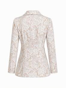 SHEIN Clasi 女款單鈕扣長袖夾克與長褲休閒日常兩件套 - 彩色 - 查看 2