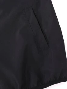 1pc Boys Casual Basic Hoodie Jacket, Suitable For Daily Commute, School, Outdoor Wear, Layering, All Seasons - Black - View 7