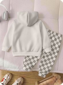 Infant Hooded Casual Comfortable Set - White - View 2
