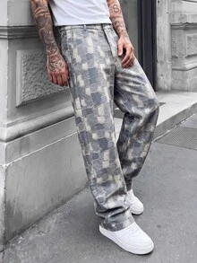 Manfinity CasualCool Men's Mature Casual Loose Fit Trousers, Perfect Choice For Holiday Gift - Blue - View 3