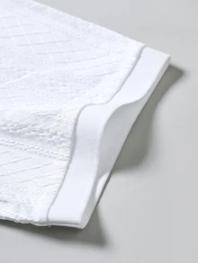 Manfinity Homme 大尺碼男士純色休閒基礎短袖 Polo 衫 白色 夏季 度假度假風 老錢風 聖誕 - 白色 - 查看 5