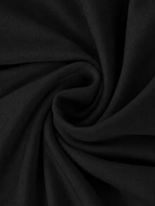 GlowEve Women's Square Neck Mini Dress, Sheer Puff Long Sleeve, Pearl Bow Decor, Slim Fit A-Line Short Design, Sweet Elegant Mini Dress, Suitable For Party, Date And Daily Wear - Black - View 3