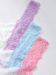 Snug Zone 3件組女款蕾絲飾邊三角內褲 - 彩色 - 查看 5