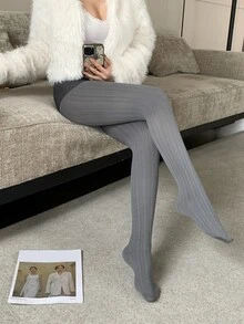 FRIFUL Women's Grey Versatile Slimming Footed Leggings, Autumn/Winter - Grey - View 7