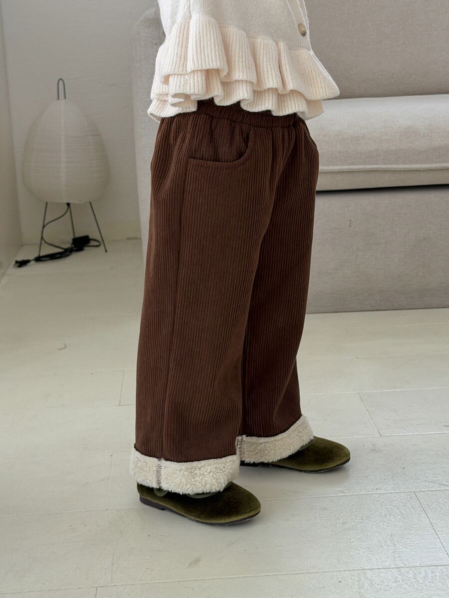 DAZY Infant/Toddler (Girl) Casual Autumn/Winter Solid Color Bottoms - Coffee Brown - View 1