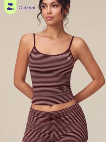 OutZeal Women Sports Tank Casual Daily Adjustable Straps Vest Summer - Burgundy - View 1