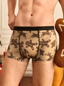 Notgurli Men's Christmas Gingerbread Man All-Over Print Boxer Briefs - Multicolor - View 7