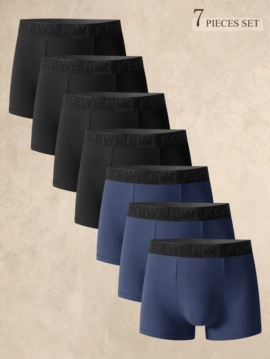 EverLounge Men's Letter Print Boxer Briefs (7-Piece Set) - Multicolor - View 1