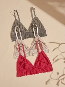 Lullawish 3PCS Women Bras & Bralettes - Multicolor - View 4