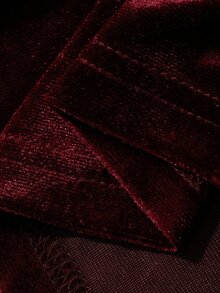 Dazy Tall Women's Long Elegant Lace Patchwork Dress - Burgundy - View 15