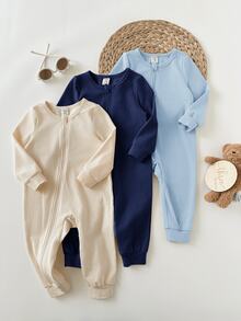 Bộ 3 bộ jumpsuit cho bé trai - Nhiều màu - Xem 7