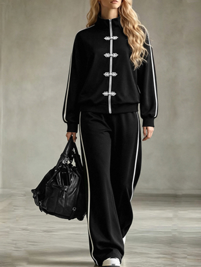 SHEIN Casual 2-delat set för flickor, vår/höst/vinter, sweatshirt med New York-bokstavstryck och hög krage samt shorts, varm campusoutfit, lämplig för dagligt bruk, skola, pendling, utflykter, promenader, shopping, resor, kan kombineras med jacka, väst, vadderad kappa