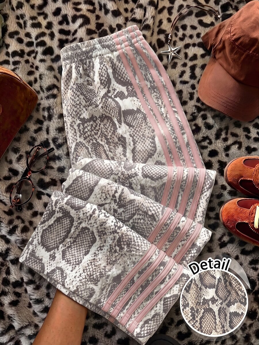 Comfortcana 女款寬鬆圖案印花運動長褲 - 彩色 - 查看 1