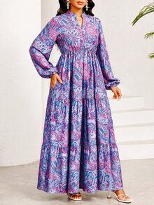 SHEIN Lady 女式長裙 - 紫色 - 查看 3