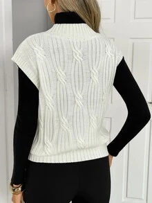 Elyressa Fall Clothes FOR WomenWomen Sweater Vests - White - View 2