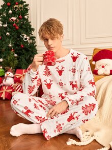 Notgurli Halloween Print Fun Men's Loungewear Set - Multicolor - View 7