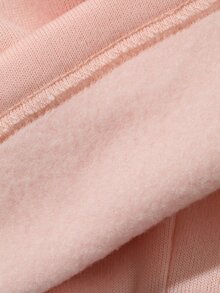 DAZY Setelan Sweatshirt 2 Potong Gaya Korea Kerah Peter Pan untuk Bayi Perempuan, Warna Polos, Kasual Musim Gugur/Dingin - Baby Pink - View 10