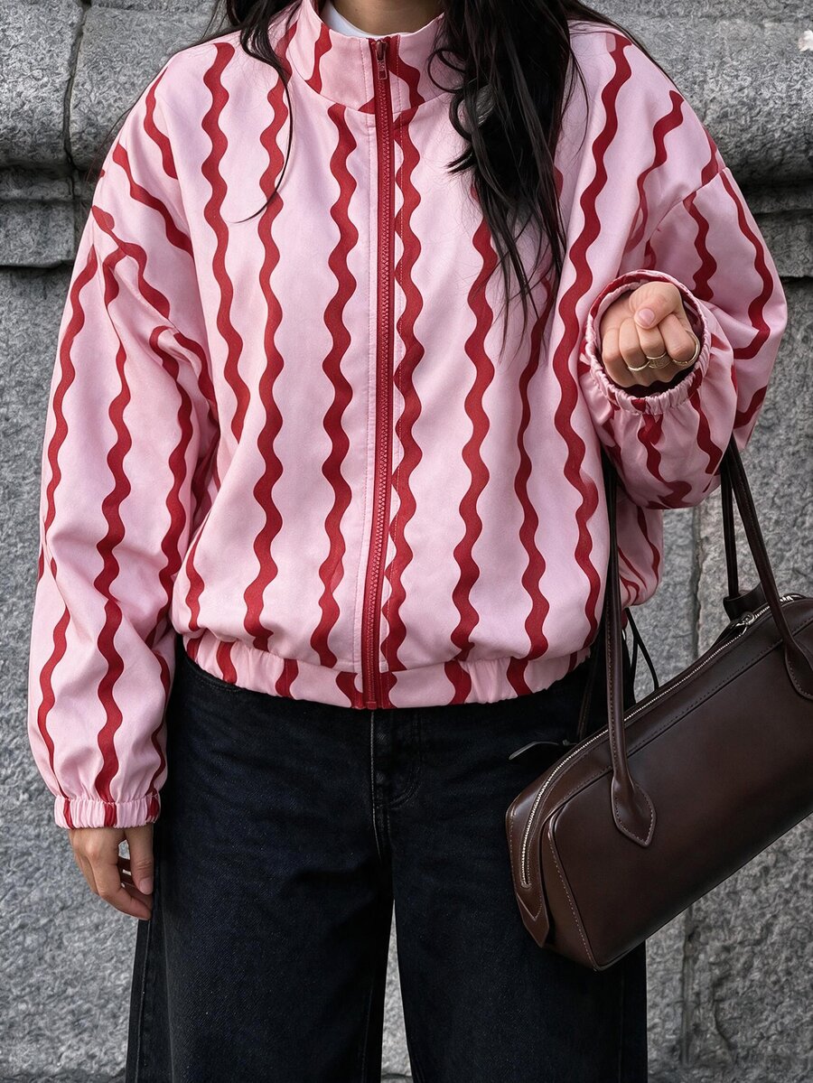 Flora Isola Flora Isola Casual Wavy Pink Women's Jacket - Pink - View 1