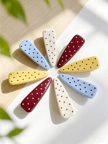 DAZY Women's Korean Style Versatile Polka Dot Fashion Elegant Niche Hair Clip For Flyaways And Bangs - Multicolor - View 1
