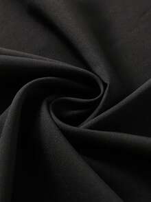 Elenzga Plus Size Women Black And Gold High Waist Wide Leg Pants Trim Piping Asymmetrical Ruffle Hem Flowy Skirt Elegant Banquet Cocktail Formal Party Fall - Black - View 5