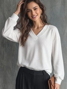 SHEIN LUNE Women T-Shirts - Putih - View 6