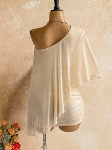 Soleia Women's Solid Color Ruffle Mini Cami Dress, Summer Beach Vacation Outfit, Bohemian Tropical Style, Gold Summer Dress - Apricot - View 9
