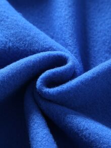 ROMWE MEN Men's Dark Rhinestone Gothic Letter Wing Print Loose Sweatshirt Fleece Hooded Sweatshirt - Blue - View 4
