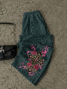 Attitoon Women's Leopard Print Loose Sweatpants - Multicolor - View 4