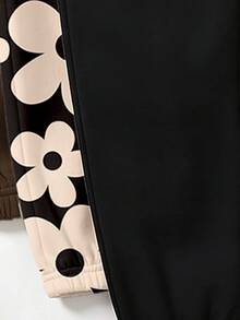 Baby Girls Casual Sweatpants Floral & Leopard Print Cozy Fall Winter Jogger Pants 2 Pieces - Multicolor - View 5